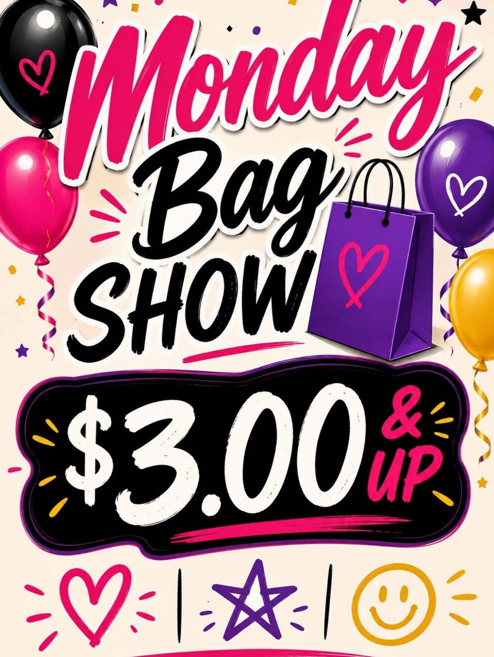 Monday Bag Show Day- $3.00 & Up, Buyers Giveaway, And Laughter 😍